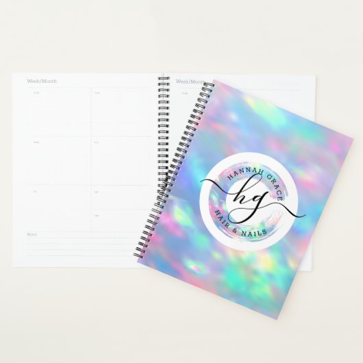 Pastel Rainbow Logo persoonlijke benoeming Planner (Display)