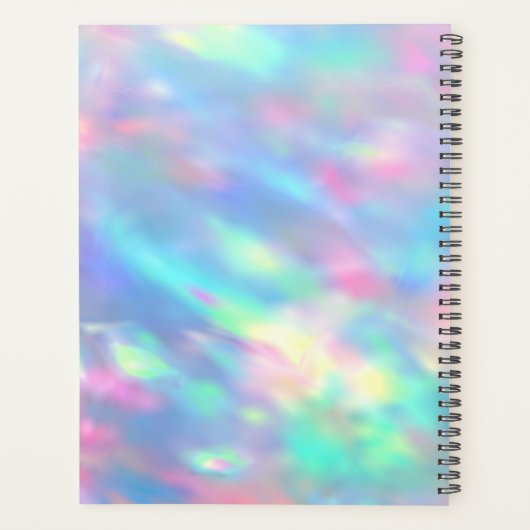 Pastel Rainbow Logo persoonlijke benoeming Planner (Achterkant)