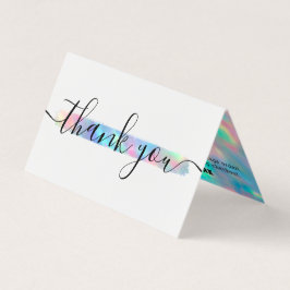 Pastel Rainbow Logo Stylist Client Dank u wel Kaart