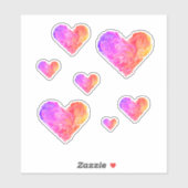  Pastel Rainbow Love hart Swirl Sticker (Vel)