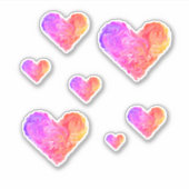  Pastel Rainbow Love hart Swirl Sticker (Voorkant)