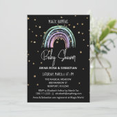 ** Pastel Rainbow Magic Baby shower Kaart (Staand voorkant)
