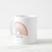 Pastel Rainbow Mama Cute Coffee Mok (Voorkant links)