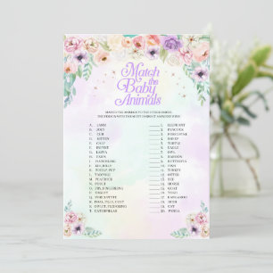 Pastel Rainbow Match De Baby Dieren Game Kaart
