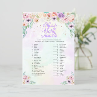 Pastel Rainbow Match De Baby Dieren Game Kaart