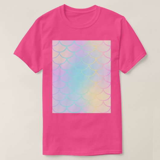 Pastel Rainbow Mermaid T-shirt (Design voorkant)