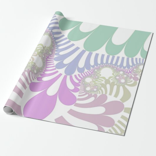 Pastel Rainbow Mod Cadeaupapier (Uitgerold)