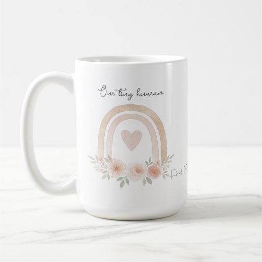 Pastel Rainbow Mok met Schattigee gepersonaliseerd (Links)
