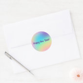 Pastel Rainbow nieuwjaarspartij Ronde Sticker (Envelop)