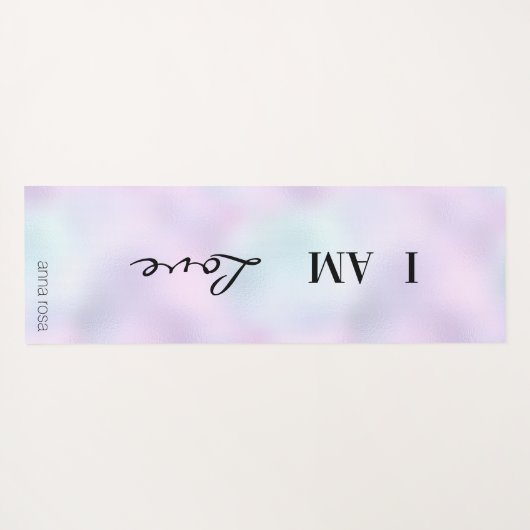 *~* Pastel Rainbow Nirvana Moon Flowers Crystal Yogamat (Achterkant (horizontaal))