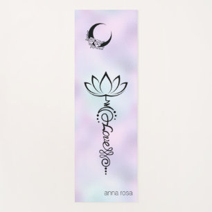 *~* Pastel Rainbow Nirvana Moon Flowers Crystal Yogamat