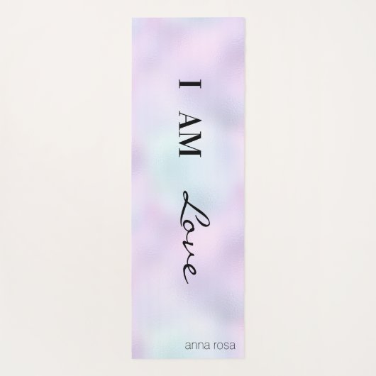 *~* Pastel Rainbow Nirvana Moon Flowers Crystal Yogamat (Achterkant)