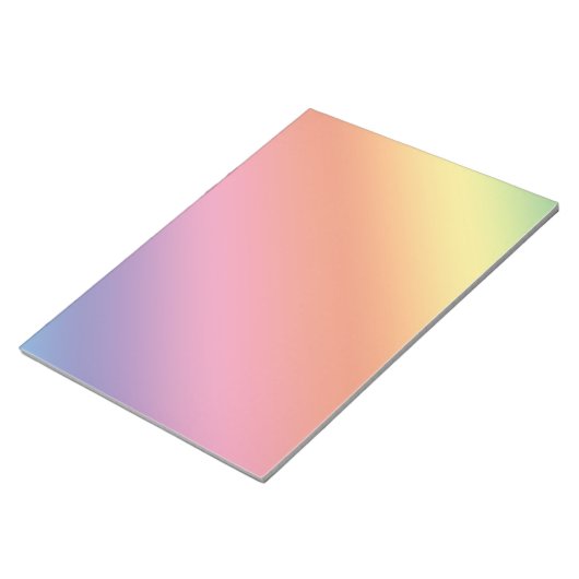 Pastel Rainbow Notepad Notitieblok (Schuin)