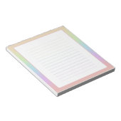 Pastel Rainbow Notepad Notitieblok (Schuin)