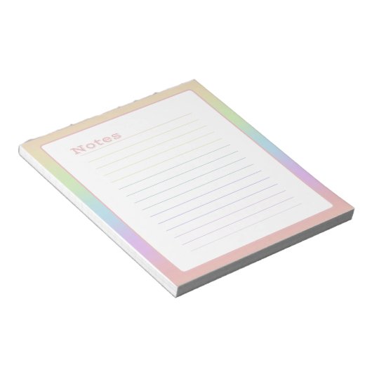  Pastel Rainbow Notitieblok (Schuin)