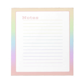  Pastel Rainbow Notitieblok