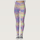 Pastel Rainbow Oil Slick Leggings Van Life (Voorkant)
