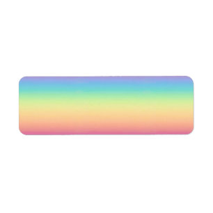 Pastel Rainbow Ombre, aangepast Etiket