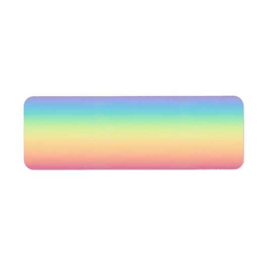 Pastel Rainbow Ombre, aangepast Etiket (Voorkant)