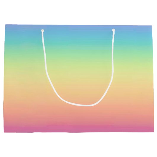 Pastel Rainbow Ombre, aangepast Groot Cadeauzakje (Achterkant)