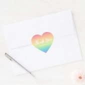 Pastel Rainbow Ombre Custom Bedankt Hart Sticker (Envelop)
