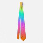 Pastel Rainbow Ombre Gradient Pride Stropdas (Achterkant)
