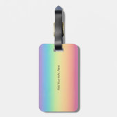 Pastel Rainbow Ombre Hallo gepersonaliseerd Bagagelabel (Achterkant verticaal)