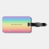 Pastel Rainbow Ombre Hallo gepersonaliseerd Bagagelabel (Achterkant horizontaal)