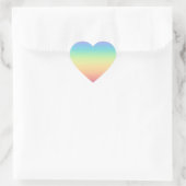 Pastel Rainbow Ombre Hart Sticker (Tas)