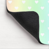 Pastel Rainbow Ombre Hearts Patroon Muismat (Hoek)