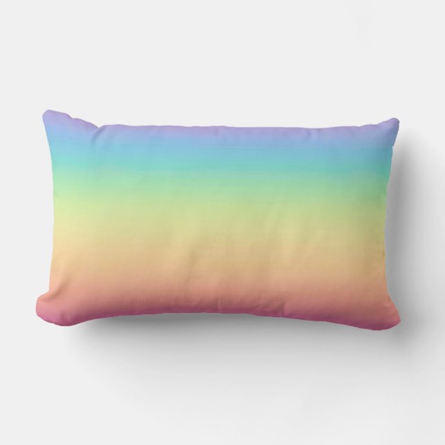 Pastel Rainbow Ombre Kussen (Voorkant)