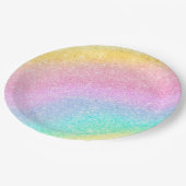 Pastel Rainbow Ombre Papieren Bordje (Gekanteld)