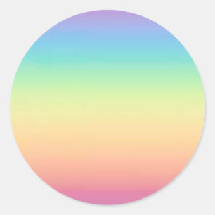 Pastel Rainbow Ombre Ronde Sticker