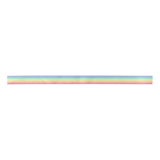 Pastel Rainbow Ombre Satijnen Lint (Voorkant)