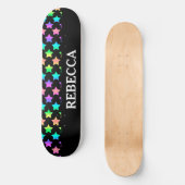 Pastel Rainbow Ombre Stars Persoonlijk Skateboard (Voorkant)