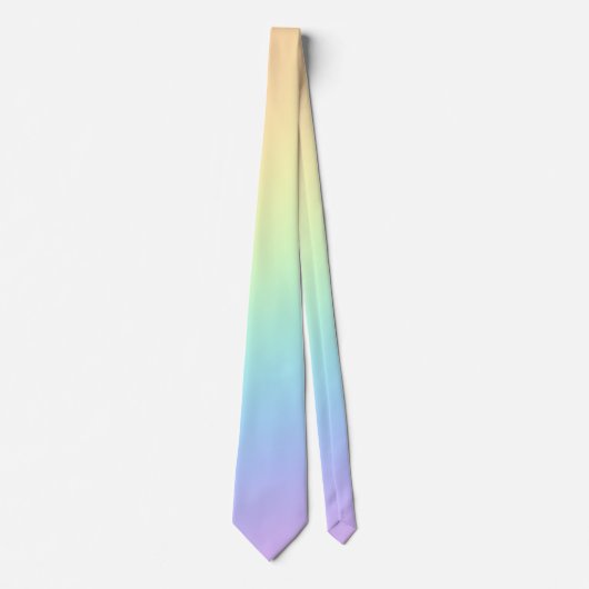 Pastel Rainbow Ombre Stropdas (Voorkant)