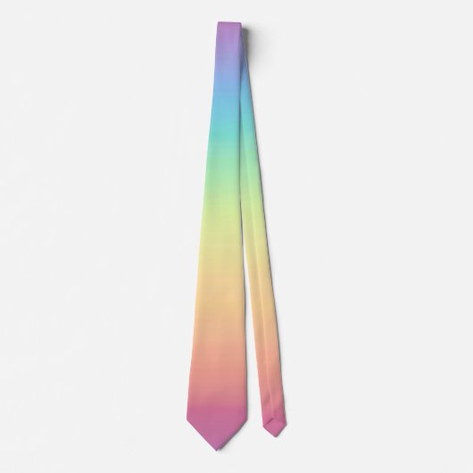 Pastel Rainbow Ombre Stropdas (Voorkant)