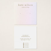 Pastel Rainbow Ombre Stud die DisplayCard verdient Vierkante Visitekaartjes (Voorkant /achterkant)