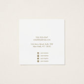 Pastel Rainbow Ombre Stud die DisplayCard verdient Vierkante Visitekaartjes (Achterkant)