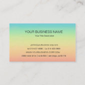 Pastel Rainbow Ombre Visitekaartje (Achterkant)