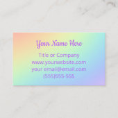 Pastel Rainbow Ombre Visitekaartjes (Voorkant)