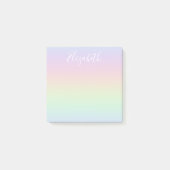 Pastel Rainbow Ombre Witte Kalligrafie Post-it® Notes (Voorkant)