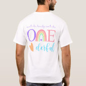 Pastel Rainbow ONEderful 1st Birthday Dads T-shirt (Achterkant)