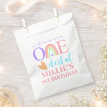 Pastel Rainbow ONEderful 1st Birthday Favoriete Ta