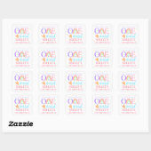 Pastel Rainbow ONEderful 1st Verjaardag Stickers (Vel)