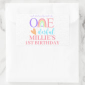 Pastel Rainbow ONEderful 1st Verjaardag Stickers (Tas)
