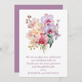 Pastel Rainbow Orchids bruiloft Bedankt Opmerking
