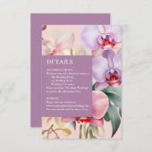 Pastel Rainbow Orchids Details Behuizing Kaarten RSVP Kaartje (Voorkant / Achterkant)