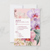 Pastel Rainbow Orchids RSVP Response Kaart (Voorkant)
