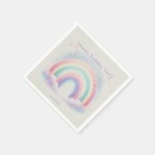 Pastel Rainbow Paper servetten – Verjaardagsfeest (Hoek)